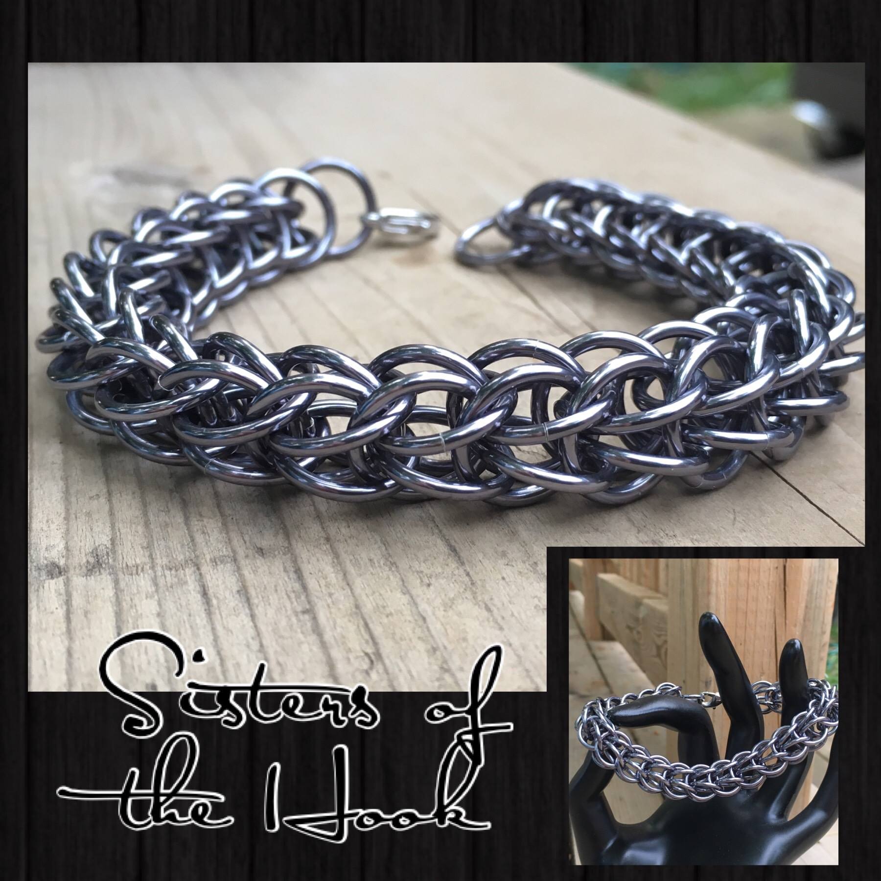 Chainmail Bracelet Sisters of the Hook Crafter Jewelry Maker Streamer IndieCD Independent Creator Directory
